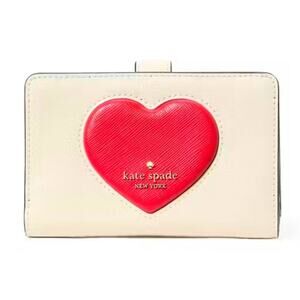 Kate Spade Madison Puffy Heart Medium Bifold Wallet Meringue